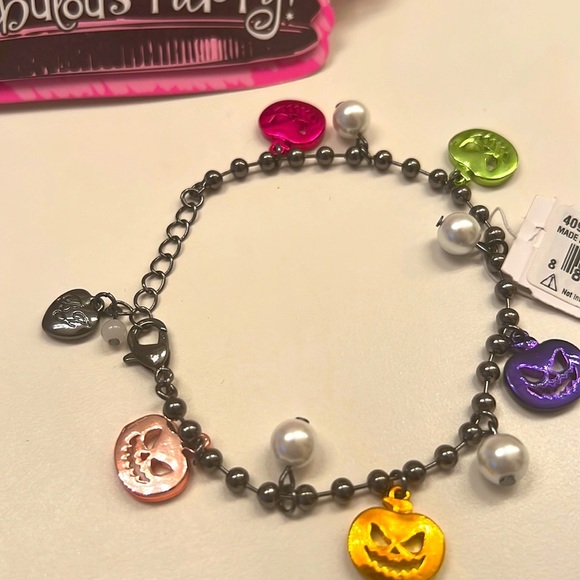 Betsey Johnson Jewelry - BetseyJohnson new AmberCrystals & Black Pumpkin 🎃Bracelet NWT Perfect condition